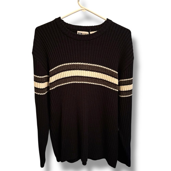 Vintage Untied Black and White Striped Sweater - Picture 1 of 5